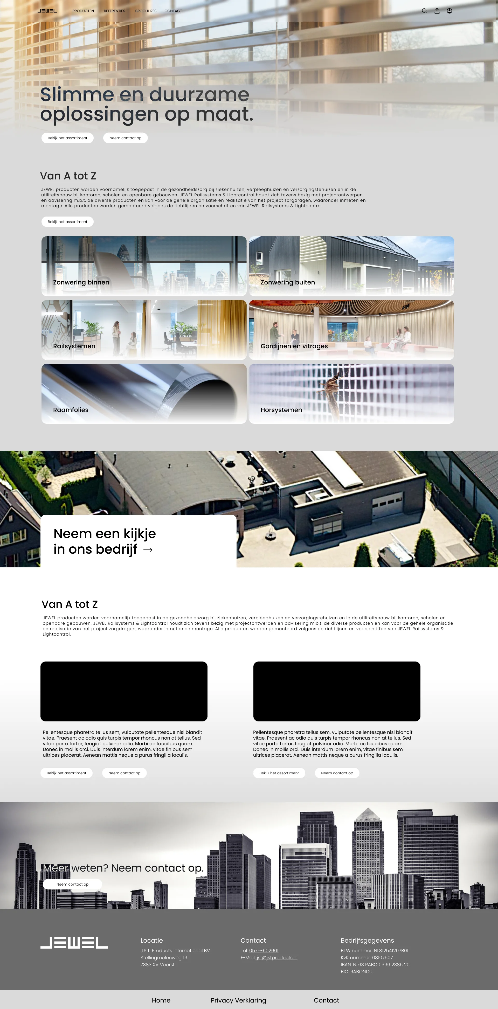 JEWEL website — the new homepage