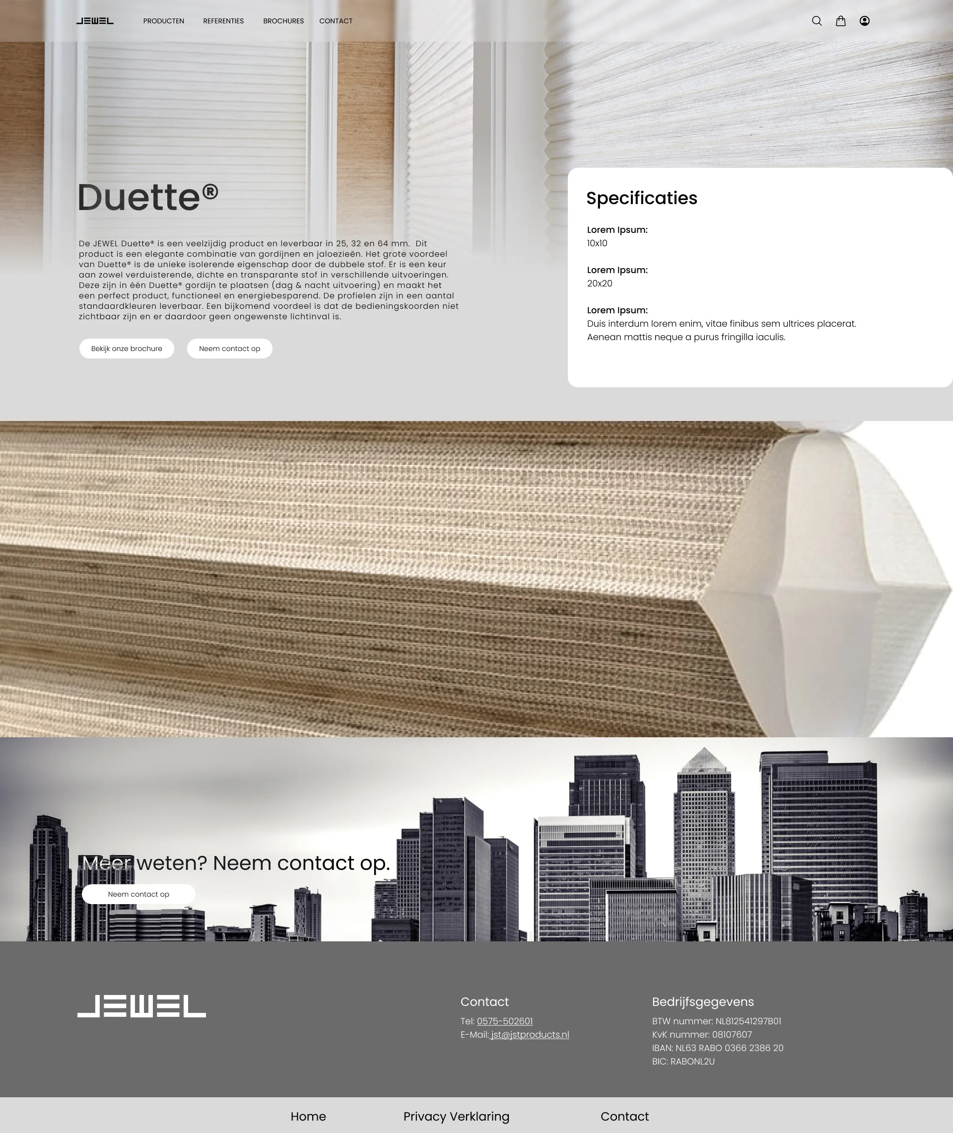 JEWEL website — Duette® — productpagina